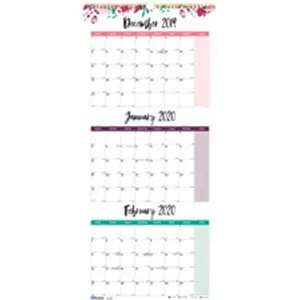 Rediform  3-Month Quick View Wall Calendar - Floral