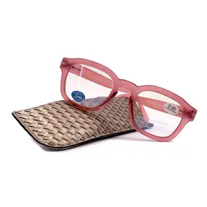 Apollo, (Blue Light Glasses) AR Coating (Anti Glare) (Translucent Pink) Reading Glasses, No prescription, Gamers (Square) NY Fifth Avenue Clear Crystal