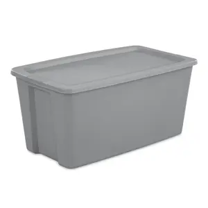 Sterilite 50 Gallon Tote, Extra-Large Plastic Storage Bin with Snap-On Lid, Gray Sterilite Corporation
