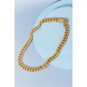 Brass Curb Chain Necklace
