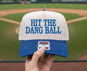 Hit the Dang Ball Embroidered Trucker Hat, Baseball Hat, Baseball Mom Hat