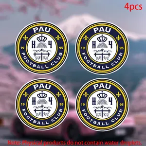 4pcs-PAU FC Sticker-car stickers for doors, windows, laptops, luggage, furniture and bumpers-durable adhesive vinyl material