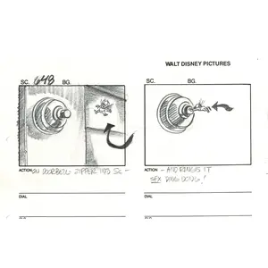 Chip n Dale Rescue Rangers Original Production Animation Storyboard Walt Disney FIRST EPISODE 1988 A207