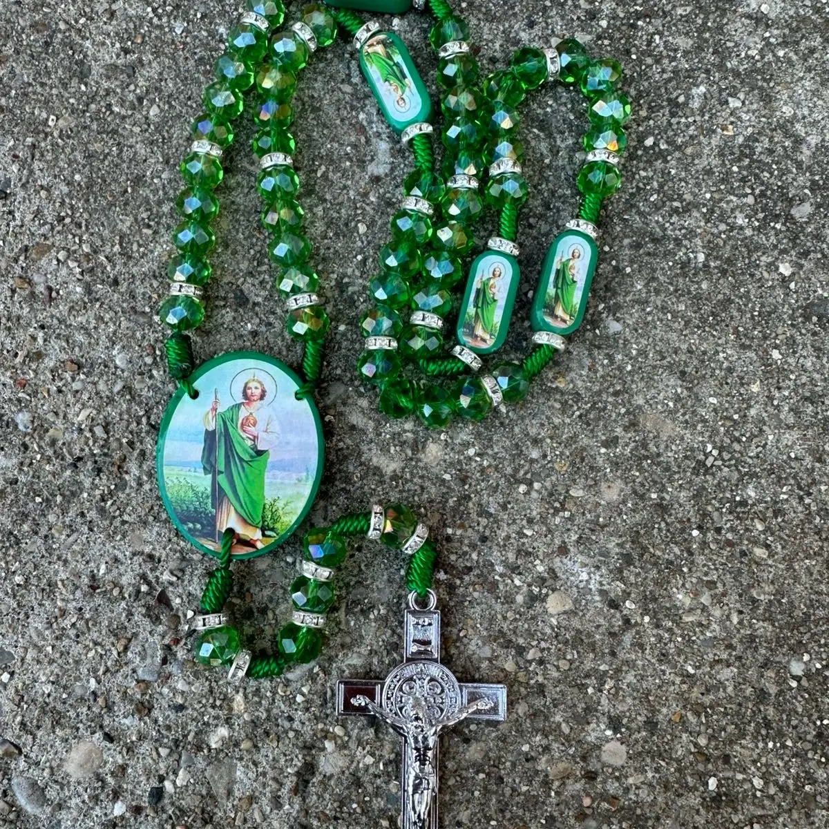 Handmade Saint Jude Necklace Rosary