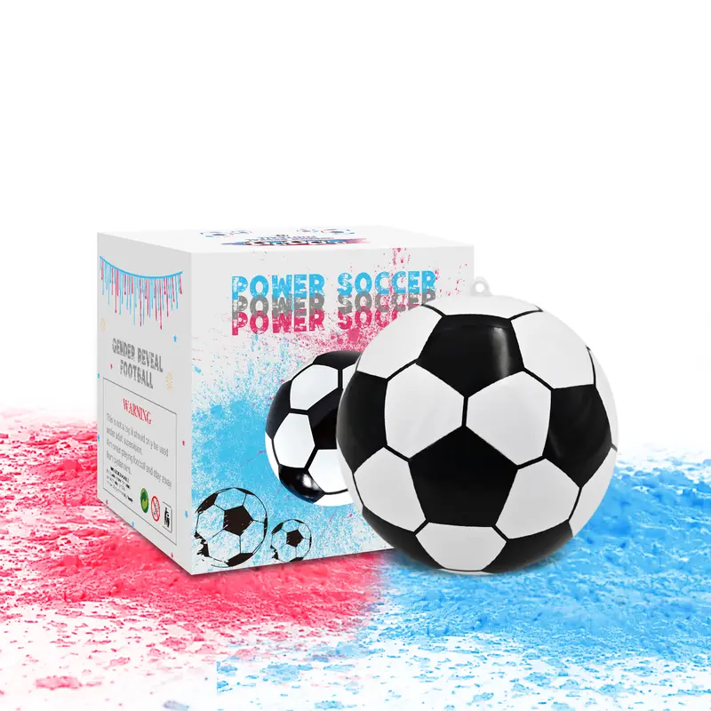 Gender Reveal Soccer Ball with Powder Exploding Soccer Balls Kit Gender Reveal with Power Includes with Pink & Blue Powder Girl or Boy Baby Reveal Party Supplies(6 inch) Cloud Gift