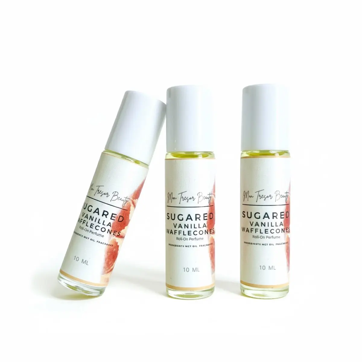 Vanilla Sugared Waffle Cone Scented Body Oil Roll-On - Hydrating Moisturizer with Vanilla Marshmallow Aroma, Cruelty-Free Luxury Body Care, Single Item Body Firming Oil Cosmetic
