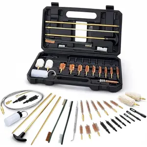 KDO Gun Cleaning Kit Universal Supplies for Rifle Pistol Shotgun with Portable Carrying Case for 12Ga 20Ga .22 5.56mm .223 Chamber .243/6MM .270/284 .30/308 357/38 9MM .40 .45