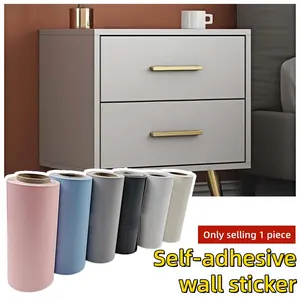 1 Roll 5 Meters/196.85 Inch Self Adhesive Solid Color Wallpaper，Self-Adhesive PVC Vinyl Wallpaper，Wall Stickers for Renovating Living Rooms and Bedrooms