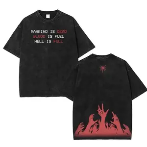 Ultrakill T-Shirt V1 Ultrakill Unisex Oversize Acid Washed Lightweight Cotton T-Shirt, Indie FPS Game Apparel, Gift For Game Fan, Streetwear Clothes 008