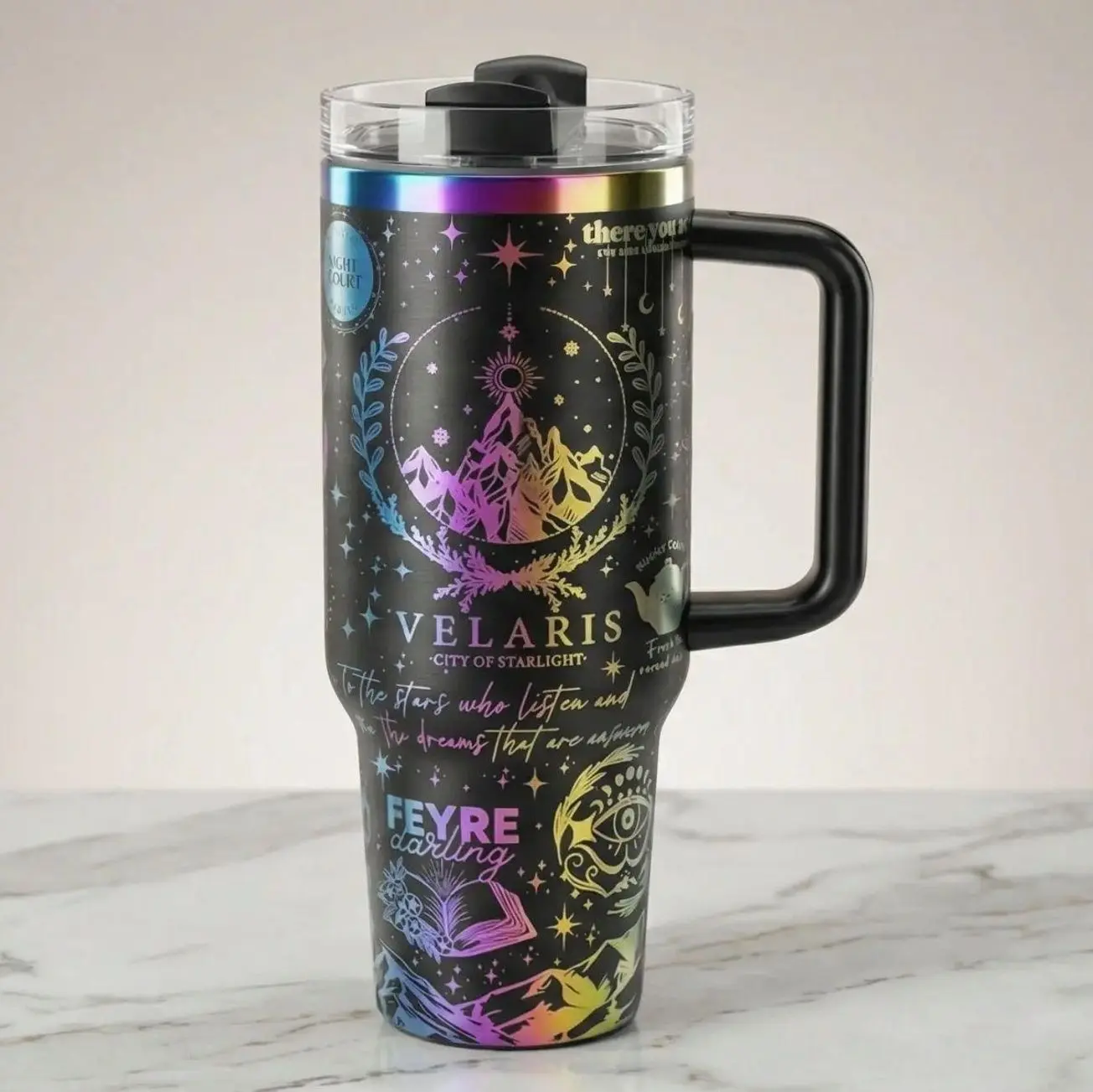 Velaris City of Starlight Tumbler 40oz, Death And Night Tumbler, Acotar Tumbler