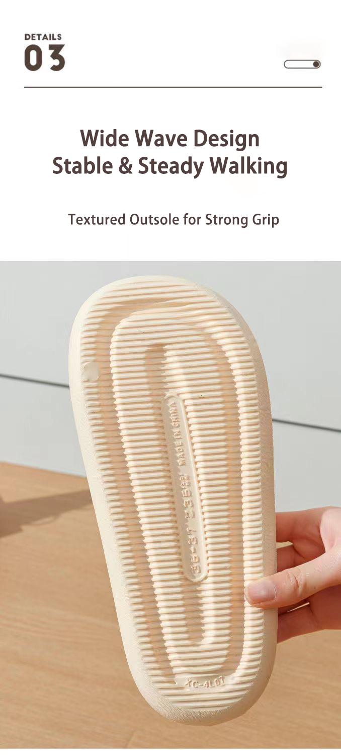 Cloud Cushion EVA Slide Sandals | Non-Slip Thick Sole Slippers for Indoor, Bathroom & Home