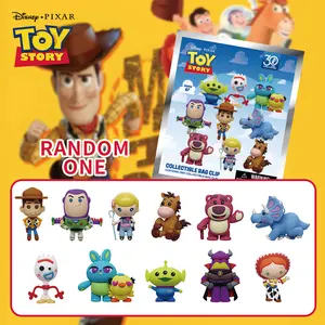 Disney Toy Story Blind Bag Clip Keychain, 3D Anime Figures Woody Buzz, Random Character, Perfect Gift for Family & Friends