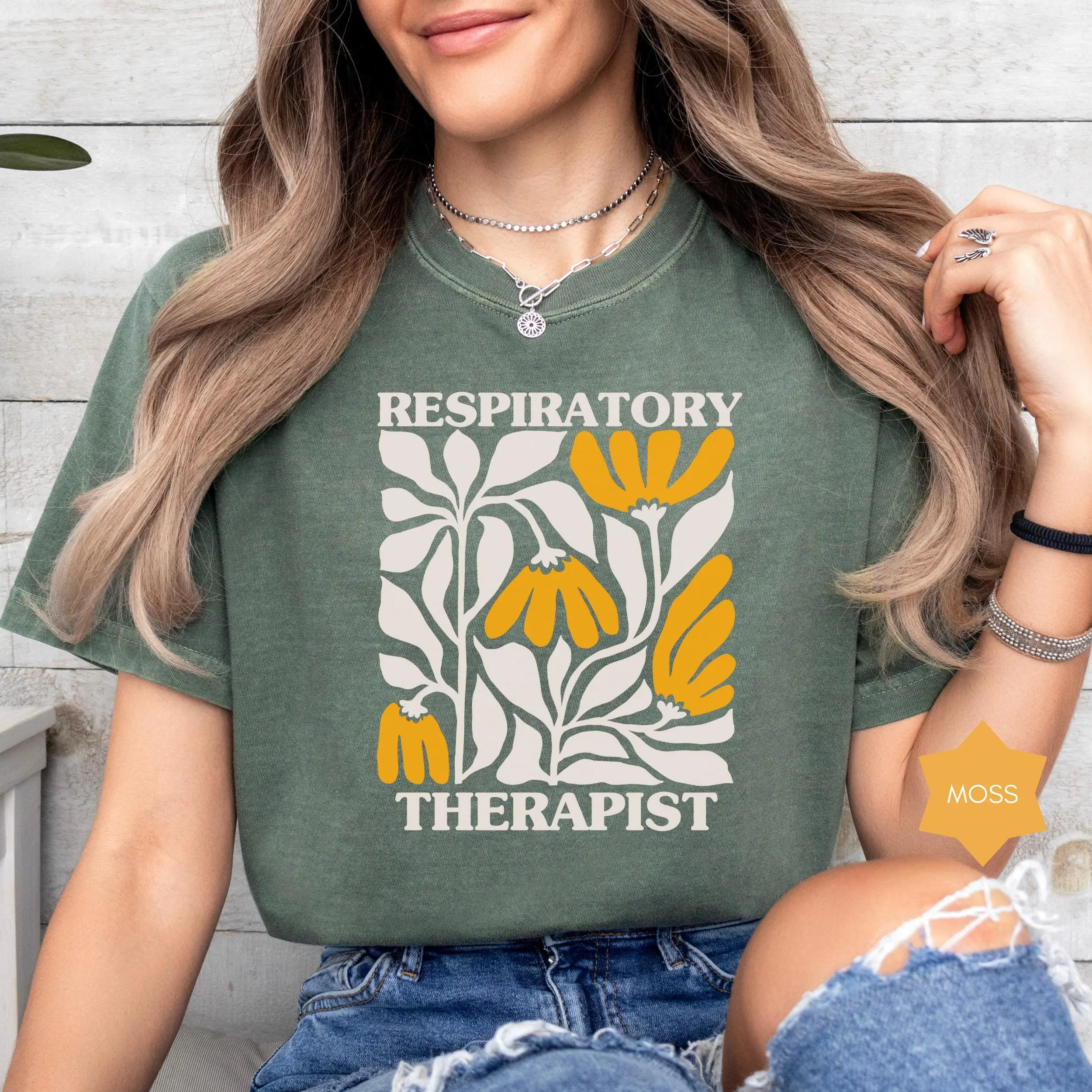 Comfort colors Floral Boho Respiratory Therapist Shirt Rt Graduation Gifts Therapist Shirt Respiratory Therapy Graphic Tee Respiratory Therapy Shirt R717RespiThera