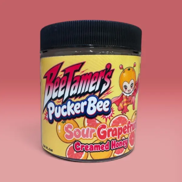 Pucker Bee Sour Grapefruit Creamed Honey  – 6 oz