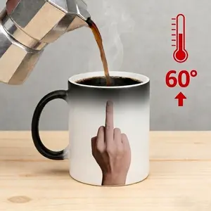 11 Oz Middle Finger Magic Color Changing Mug, FTS Heat Sensitive Coffee Mug, Perfect Mother’s Day Gift, Birthday Ceramic Coffee Mug Funny Gifts for Women Men Boss Coworkers colleague Friend Retirement Gifts Stylish Drinkware surprise box summervibes summe