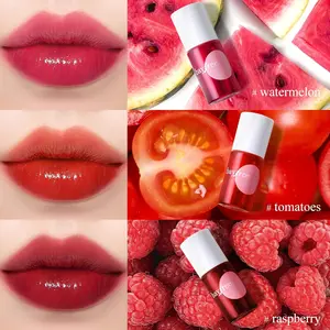 Lip Tint Stain Set, Lip Stain Long Lasting Waterproof, Lightweight, Non-sticky, Transfer-Proof, Matte Finish Lip Makeup (fruit platter)