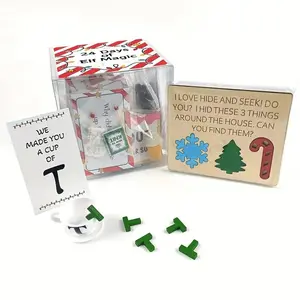 24 Days of Elf Magic Kit, Festive Holiday Party Favors, Variety Party Pack, Colorful Elf Illustrations, Paper & Plastic Items, Christmas Celebration Essentials