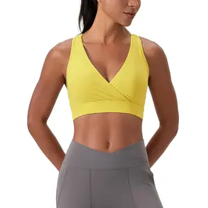 Women's Crossover V-Neck Sports Bra