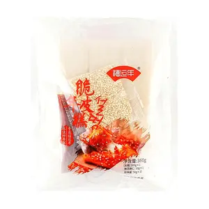 Xiyunnian Crispy Rice Cake 360g - Sweet & Spicy Sauce, Toasted Sesame Included - Pan-Fry, Deep-Fry, Bake - Quick & Easy Meal - Chewy, Soft Inside, Crispy Outside - Viral Snack