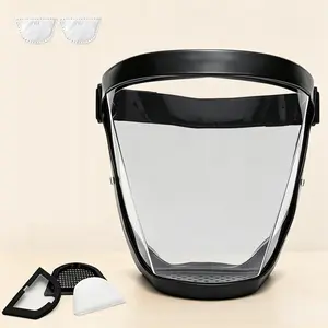 Clear Plastic Full Face Shield for Adults, Adjustable Reusable Safety Shield. Featuring lightweight anti-fog transparent panel, it blocks kitchen oil splashes and scraps to fully protect your face.funky kitchen supplies