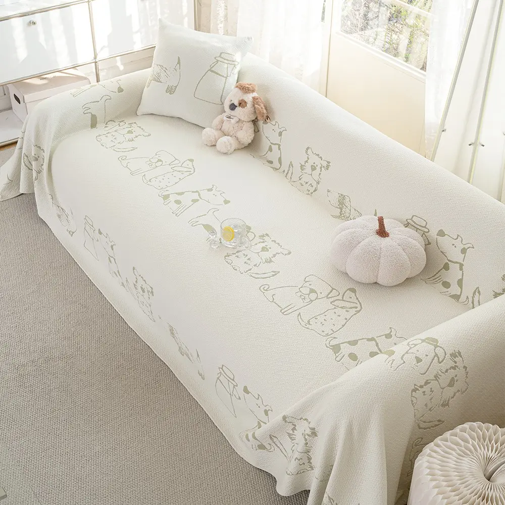 Creamy Cool Sofa Towel, Breathable Sofa Cover, Scratch-Resistant Durable Sofa Protector, All-Season Sofa Decor