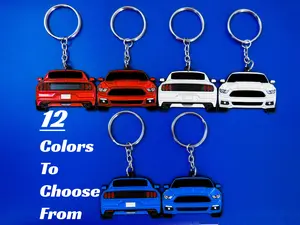 Keychain For Mustang 2-Sided Key Ring Makes For A Unique and Cool Gift For Car Guys, Fans, Enthusiasts Dad, Boyfriend, Girlfriend, Him, Her & More