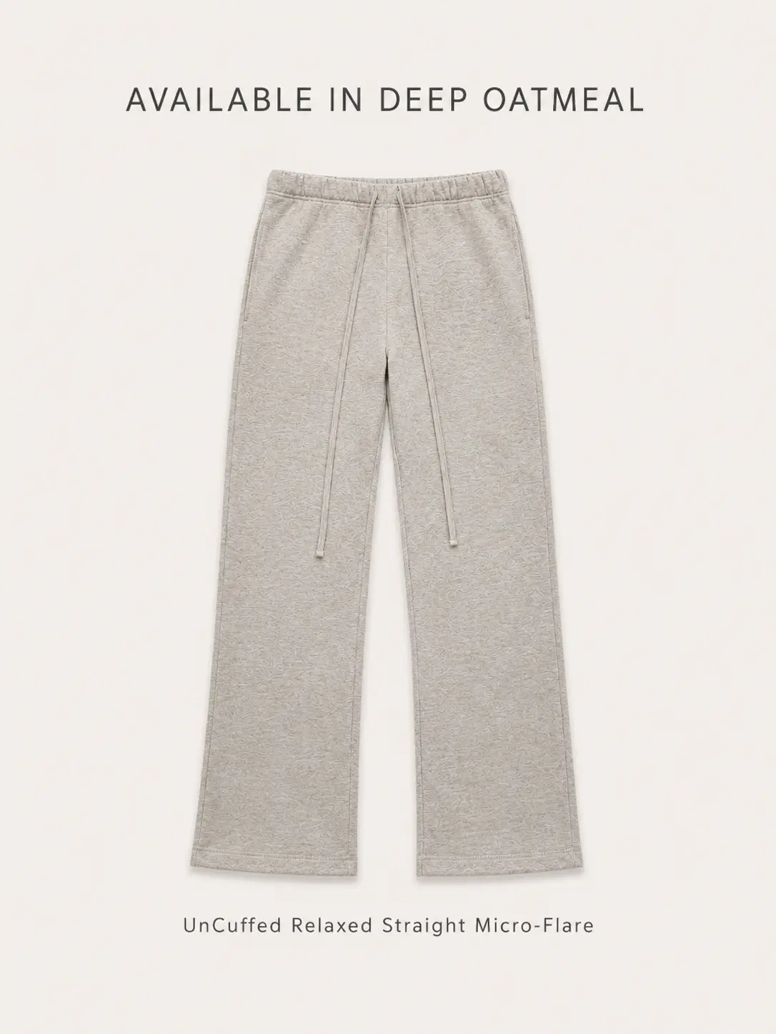 Men's Dark Oatmeal Heavyweight Ultra Soft Fleece Sweatpants - Menswear Uncuffed Relaxed Boxy Fit Plain Stylish Casual Everyday Bottoms, Tops