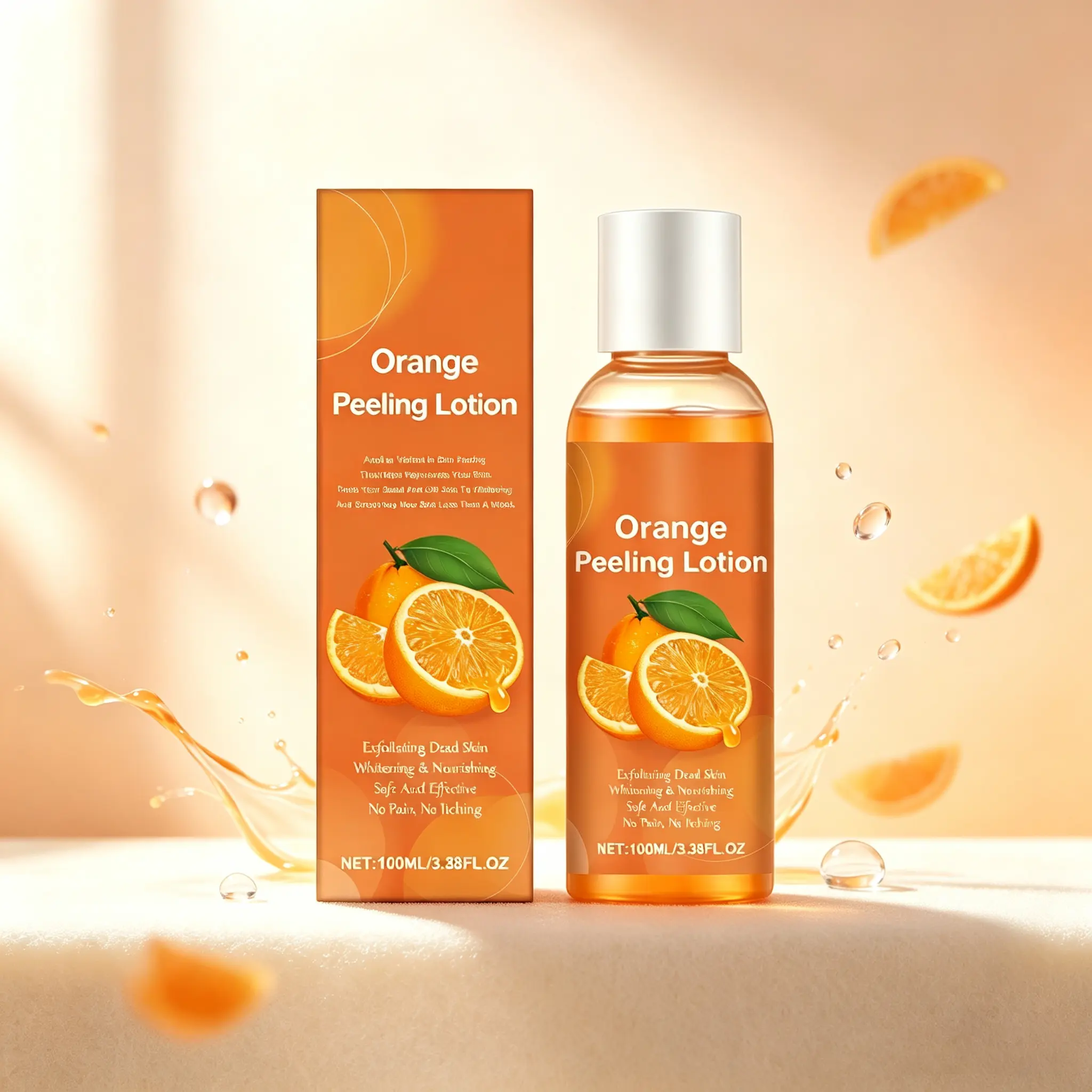 Exfoliating Body Oil with Orange Peel & Niacinamide, Gentle Skin Smoothing Body Care Oil, Daily Moisturizing Body Treatment
