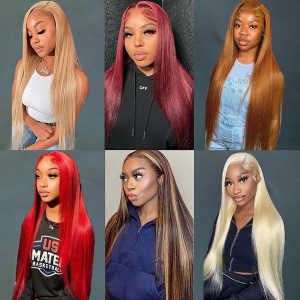 Hot Star 99J Burgundy Wig Human Hair 13x6 Straight Lace Front Wigs Human Hair Pre Plucked HD Transparent Lace Frontal Wigs for Black Women 180% Density Red Colored Body Wave Wig