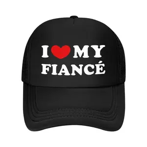 I Love My Fiancé I Heart My Fiancé Baseball Cap