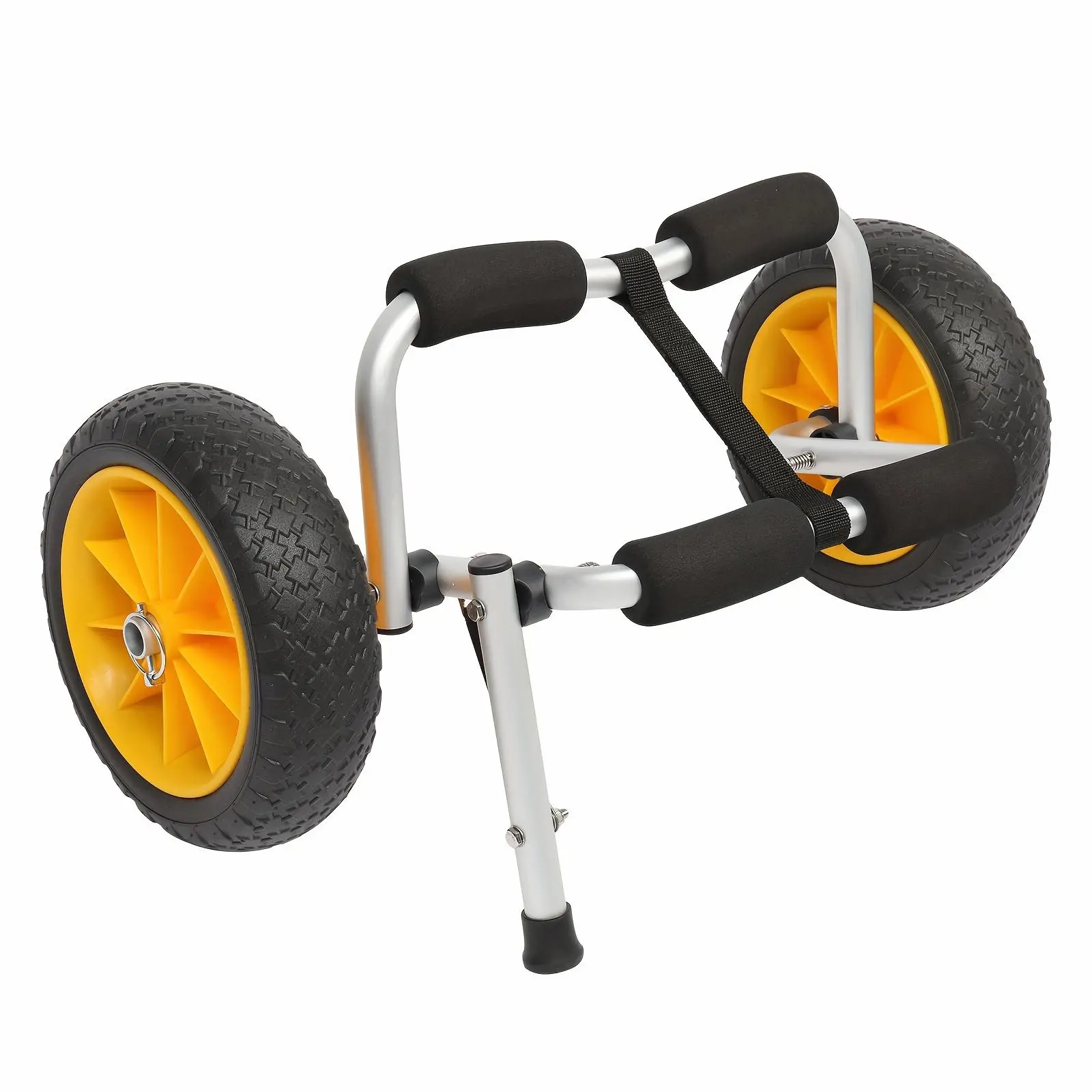 Bonnlo Portable Kayak Trolley, Collapsible, Made of Cast Aluminum Alloy, Features 10'' Solid Wheels, 2-Wheel Cart, Suitable for Canoes, Paddle Boards, Boats, Float Mats, And Jon Boats