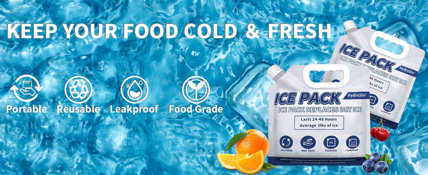 3-Pack 72HR Cold Packs Reusable Long-Lasting Ice Retention for Coolers Lunch Bags Beach Camping Fishing Non-Toxic Freezable Flexible White-3PC Cooling Pads
