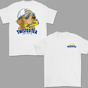 Twisted Tea Dog T-Shirt – Golden Retriever with Hard Iced Tea Can Graphic,Funny Drinking Shirt, Gift for Tea & Dog Lovers,Gifts for Men and Women, Trendy Shirt,Streetwear|men's t-shirts|men gifts|dog lover gift|beer lovers gift