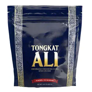 Tongkat Ali Coffee - Organic Arabica & Reishi Infused Performance Enhancing Coffee - 20 Sachets - 210mg Reishi Per Serving - 14.8 oz Box