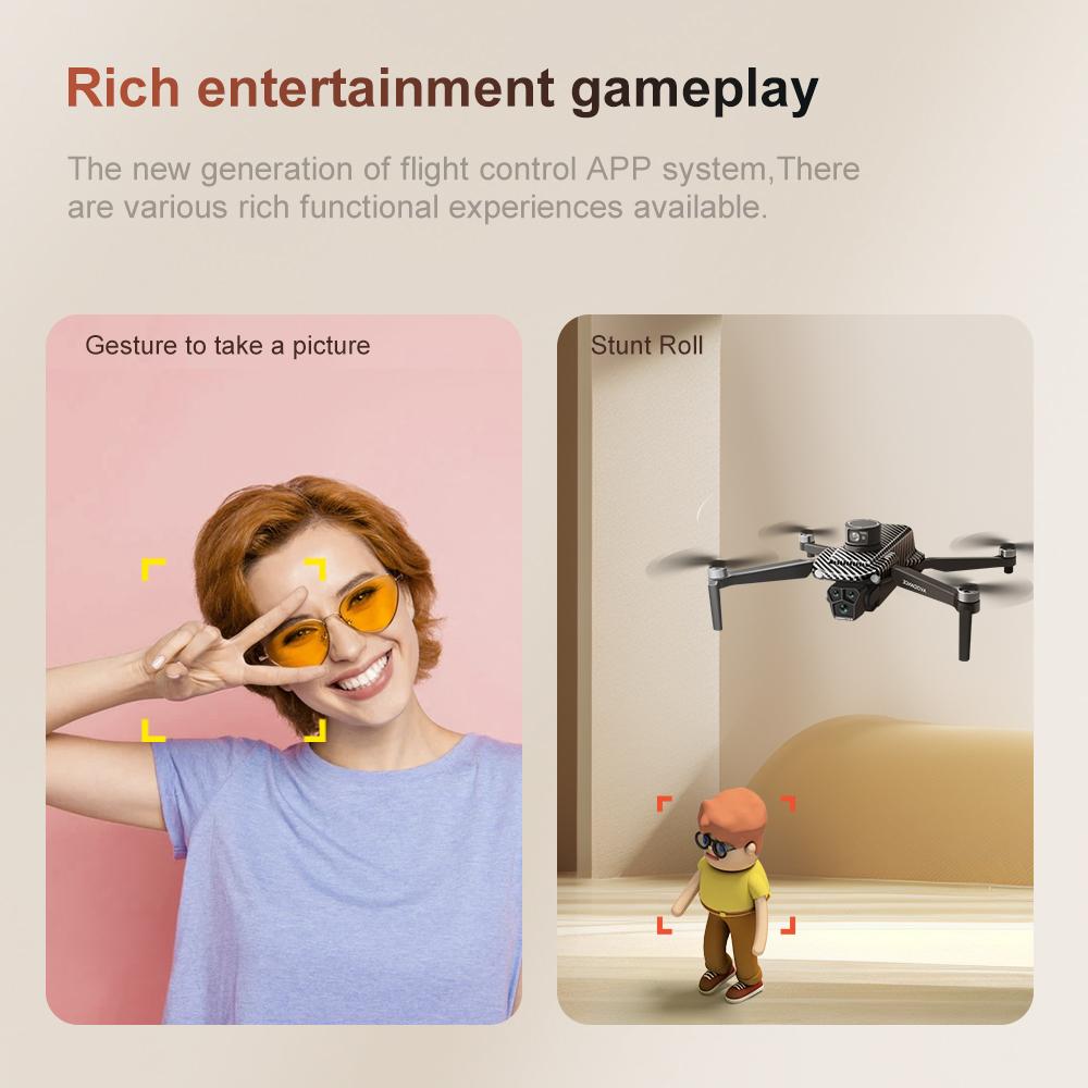 GPS Drone for Adults with 4K Dual Camera, FPV RC Quadcopter, Auto Return, GPS Follow Me, Circle Fly, 4.5" LCD Tablet Screen, Brushless Motor, Lightweight Foldable Drone for Beginners, 2 Batteries + Carrying Case Bundle Obstacle Avoidance optical flow