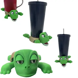 Cute Turtle Design Cup Holder, 1 Count Creative Animal Design Coaster, Desktop Decoration for Home Office, Funny Gift for Friends