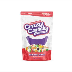 Andersen's Crazy Candy Freeze-Dried Rainbow Bites 4 Ounce Snacker Bag Fruit Flavored Fun Treat
