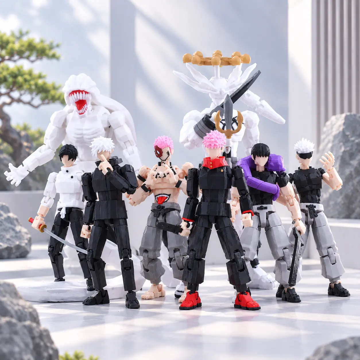 9L3D Printed Anime Jujutsu Kaisen Sukuna Yuji Yuta Satoru Gojo Lucky Dummy 13 Shapeshift Action Figures Mannequin