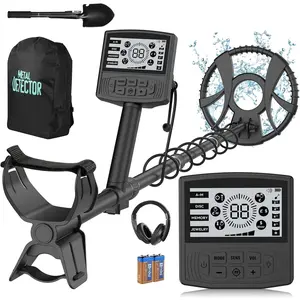 Detector for Adults, Higher Accuracy Gold Detector Kit with 10'' Waterproof Coil, 5 Modes with LCD Backlit Display, 19"-59" Stem for Jewelry Finding