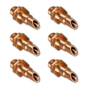 RAC Paws DIY Waterer Kit – Six (6) Pack Horizontal Brass Nozzles – Great for Rabbits, Guinea Pigs, Ferrets and Other Small Animals