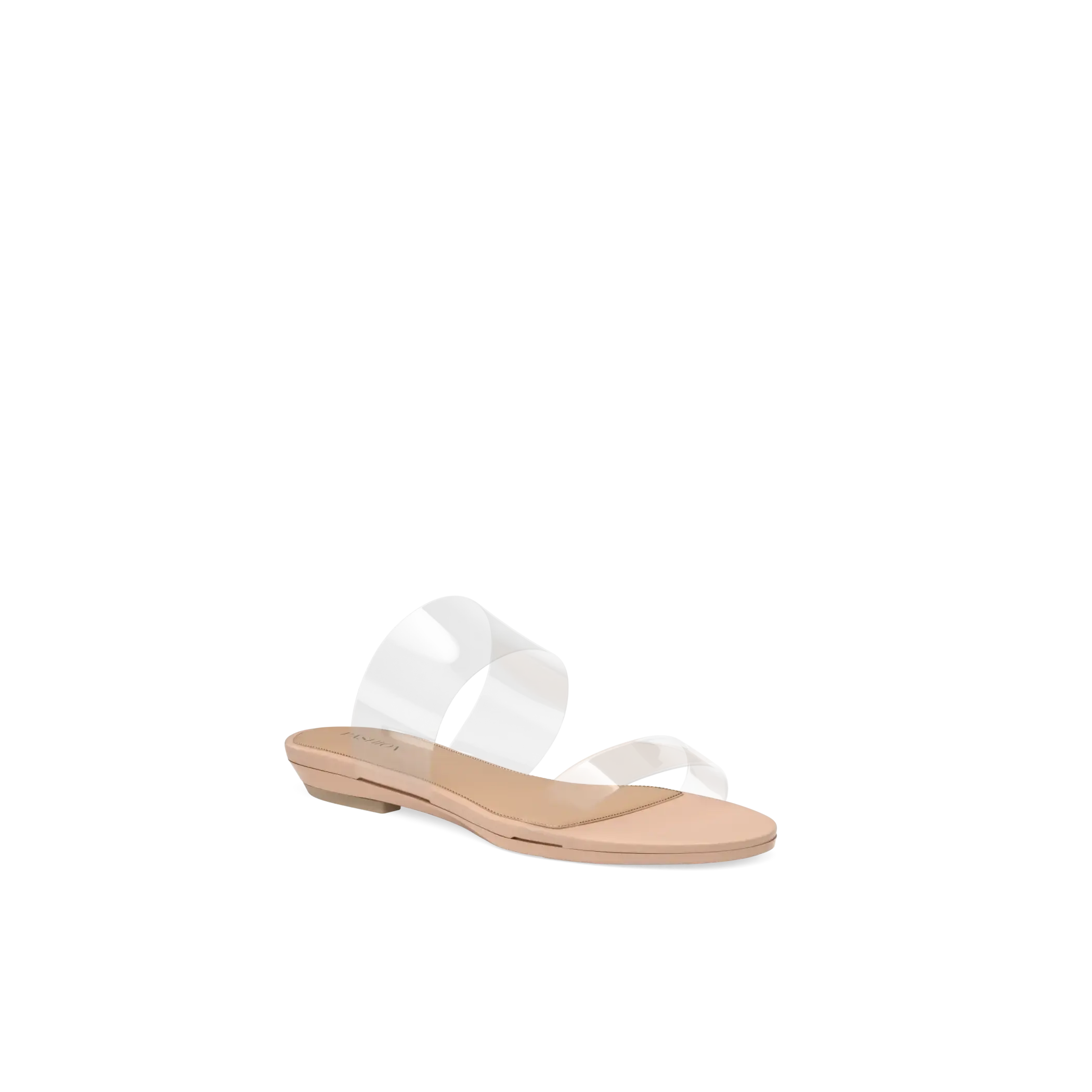 Slide Sandal Flat - Sand Transparent