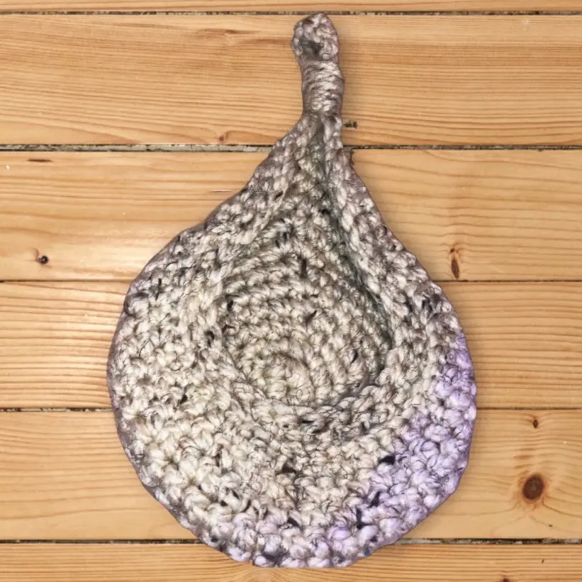 Crochet Wool Hanging Plant Basket