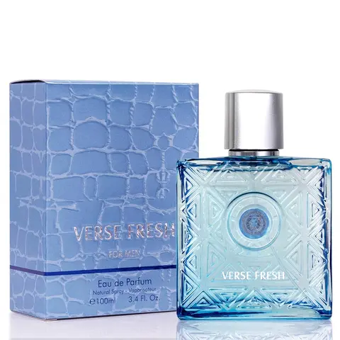 NOVOGLOW Verse Fresh Eau De Parfum (EDP) for Men, 3.4 oz/100ml, Long-Lasting Fruity-Aromatic Citrus-Woody Herbal Perfume with Cedarwood, Lemon & Amber Notes, Cedarwood Scented Fragrance for Extended Everyday Wear (3 to 3.9 fl oz Range)