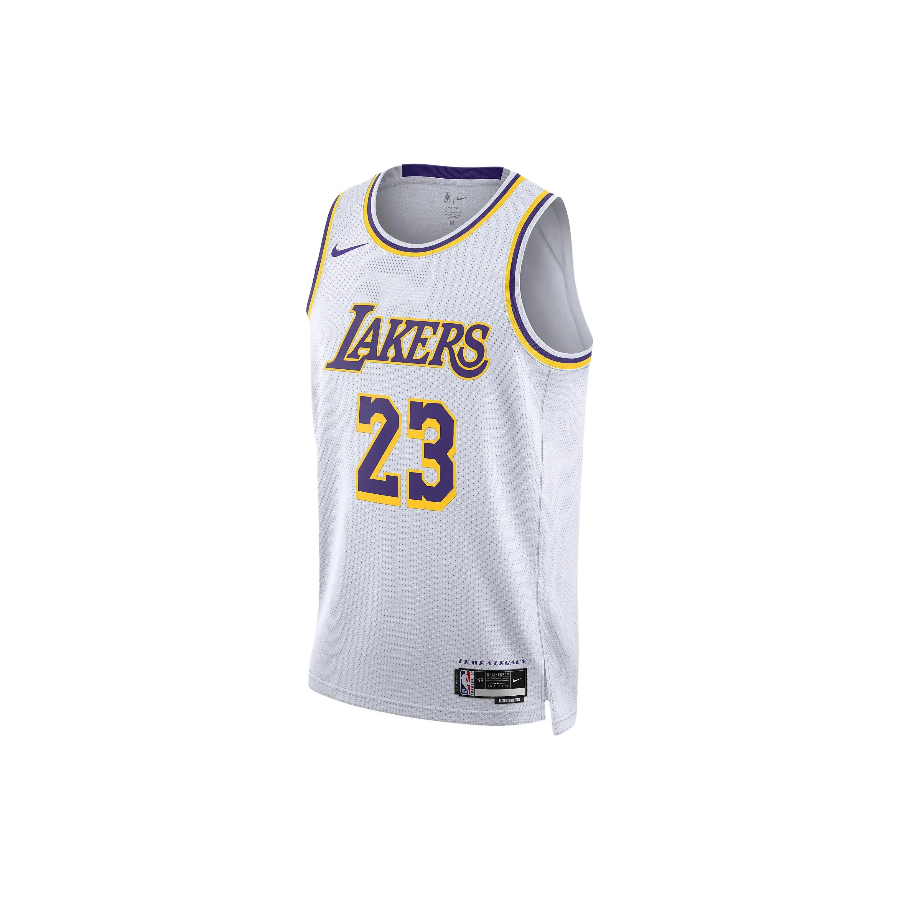Nike Nba Los Angeles Lakers LeBron James Association Edition Swingman Dri Fit Jersey Men's White DN2081-103