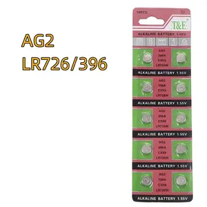 Ag2 396a Button Cell Battery, Replacement for Watch Alarm Toy Small Appliances, Alkaline Battery, Batch Number 20241001, Power Capacity 0.02-0.8 Wh