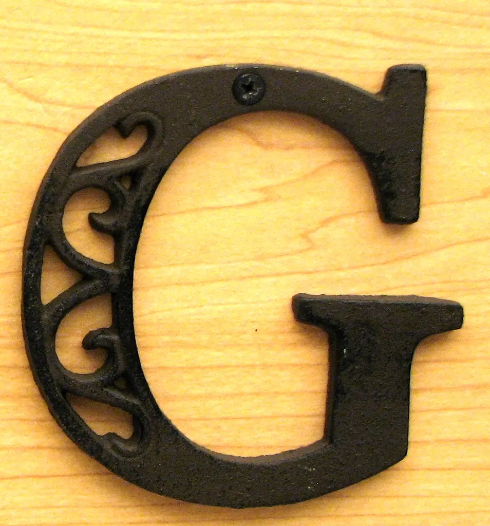 Cast Iron Alphabet Letter G