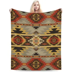 Aztec Blanket American Southwest Print Throw Soft Warm Lightweight Blanket for Women Birthday Christmas, Home Living Room Decor