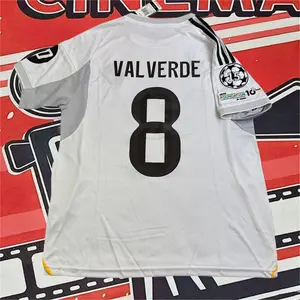 2025 2026 Madrid Home Valverde 8 Short Sleeve Soccer Jersey