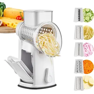 Multi-Functional Kitchen Vegetable Slicer, Hand-Crank Grater and Cutter, Potato Shredder, Home Use Food Prep Tool, Easy-To-Use Design