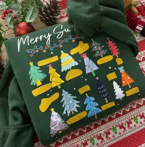 Merry Xmas Full Track Sweatshirt, Christmas Shirt Hoodie Casual Sweatshirt Hoodie Comfort Color Tee 441843